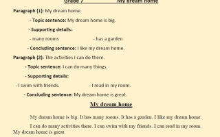 تعبير لغة انجليزية الصف السابع الفصل الأول