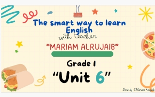 ورقة عمل الوحدة السادسة لغة انجليزية الصف الأول الفصل الثاني أ مريم الرجيب