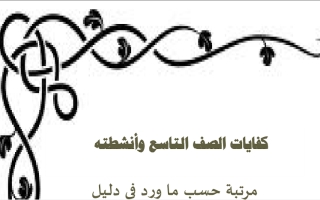 ترتيب أنشطة الكتاب عربي تاسع ف2 #أ. إبمان علي