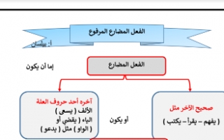 مذكرة الفعل المضارع المرفوع لغة عربية للصف الخامس الفصل الأول إعداد المعلمة بيلسان