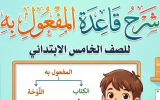 شرح قاعدة المفعول به للغة العربية الصف الخامس الفصل الثاني أ أحمد فتحي