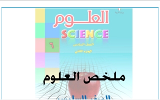 ملخص كامل الكتاب علوم سادس ف2 #مدرسة عبدالمحسن البابطين