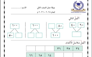 حل اختبار تقويمي أول 1 رياضيات الصف الثاني الفصل الأول
