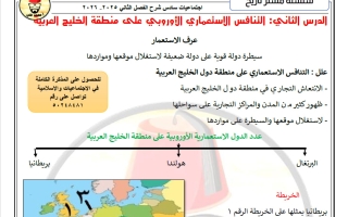 شرح درس التنافس الاستعماري الاوروبي على منطقة الخليج العربية اجتماعيات الصف السادس الفصل الثاني أ محمد علي