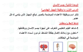 حل درس ما وظيفة الجهاز الهضمي علوم الصف الرابع