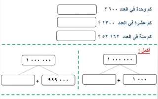 التقويمي الأول رياضيات الصف الرابع الفصل الأول