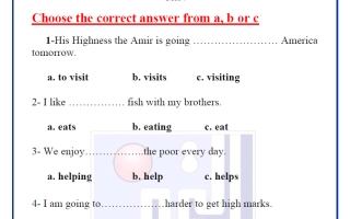 أوراق عمل التقييمي الثاني لغة انجليزية الصف الرابع الفصل الأول