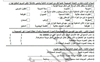 أوراق عمل وحدة الصوت علوم الصف الثامن الفصل الأول أ أمل أحمد