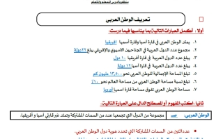 مذكرة اجتماعيات الصف السابع الفصل الأول