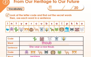 حل الوحدة الثانية From Our Heritage to Our Future كتاب التدريبات لغة انجليزية الصف الخامس الفصل الأول