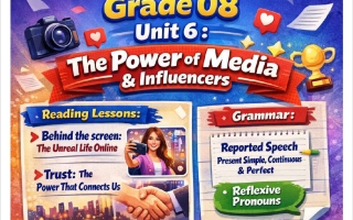 مذكرة الوحدة السادسة للغة الانجليزية الصف الثامن الفصل الثاني