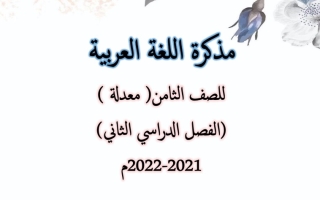 مذكرة معدلة عربي ثامن ف2 #أ. إيمان علي 2021-2022