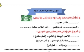الجمل العلاجية عربي رابع ابتدائي ف2 #أ. سميرة بيلسان 2022 2023