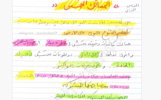 تلخيص درس الممالك الخمس علوم الصف السابع الفصل الأول