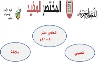 مذكرة تكميلي بلاغة عربي للصف الحادي عشر الفصل الأول محمد قاعود الشربيني