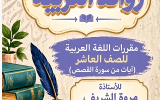 مذكرة آيات من سورة القصص لغة عربية الصف العاشر الفصل الأول أ مروة الشريف