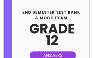 حل بنك أسئلة لغة انجليزية للصف الثاني عشر الفصل الثاني