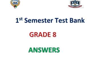 اجابة بنك أسئلة لغة انجليزية الصف الثامن الفصل الأول