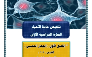 تلخيص فصل الجهاز العصبي أحياء الصف الثاني عشر الفصل الأول أ ياسر علي